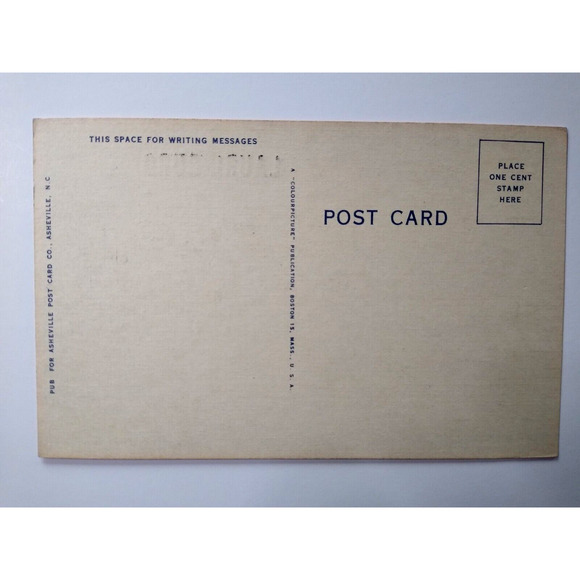 Greetings From Laurinburg North Carolina Large Big Letter Linen Postcard Unused - Picture 2 of 2